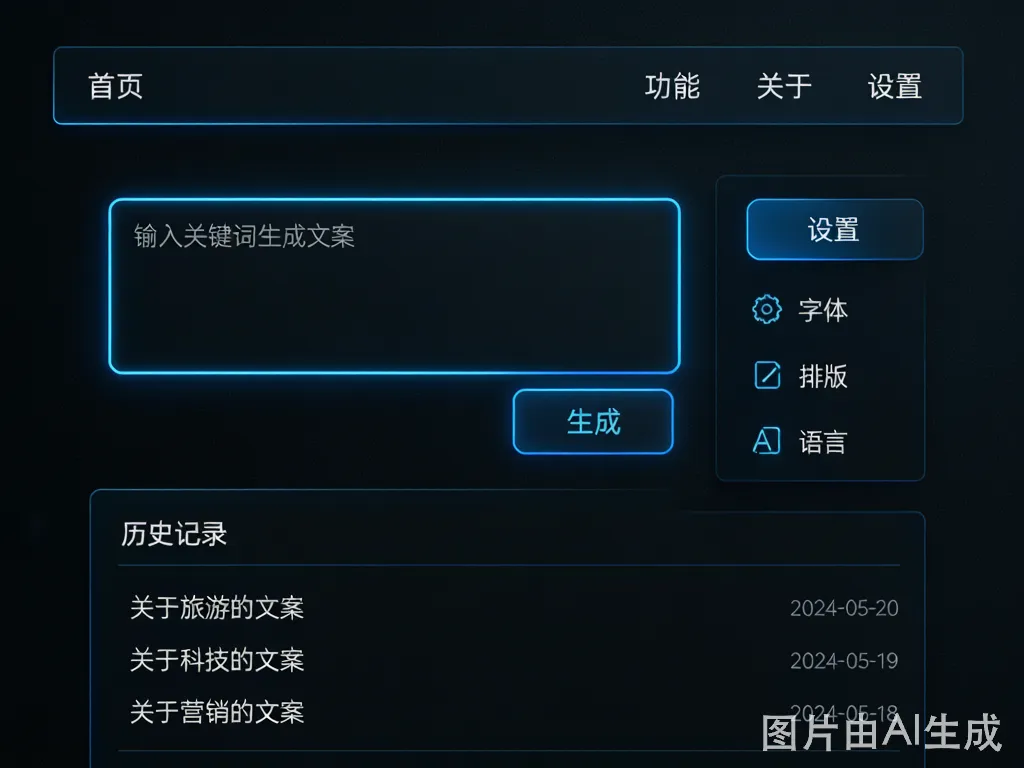AI 文案工具站